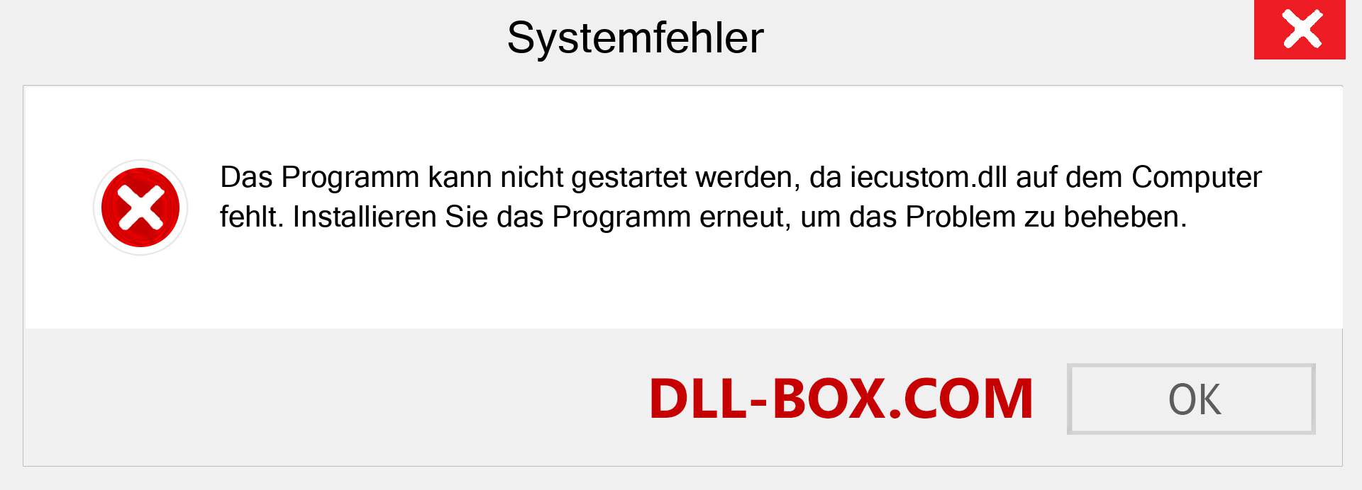 iecustom.dll-Datei fehlt?. Download für Windows 7, 8, 10 - Fix iecustom dll Missing Error unter Windows, Fotos, Bildern