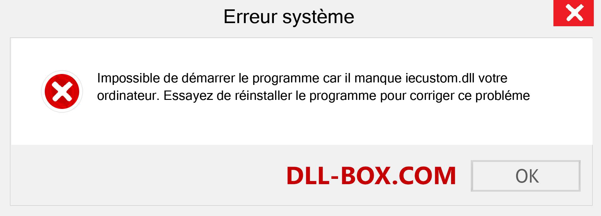 Le fichier iecustom.dll est manquant ?. Télécharger pour Windows 7, 8, 10 - Correction de l'erreur manquante iecustom dll sur Windows, photos, images